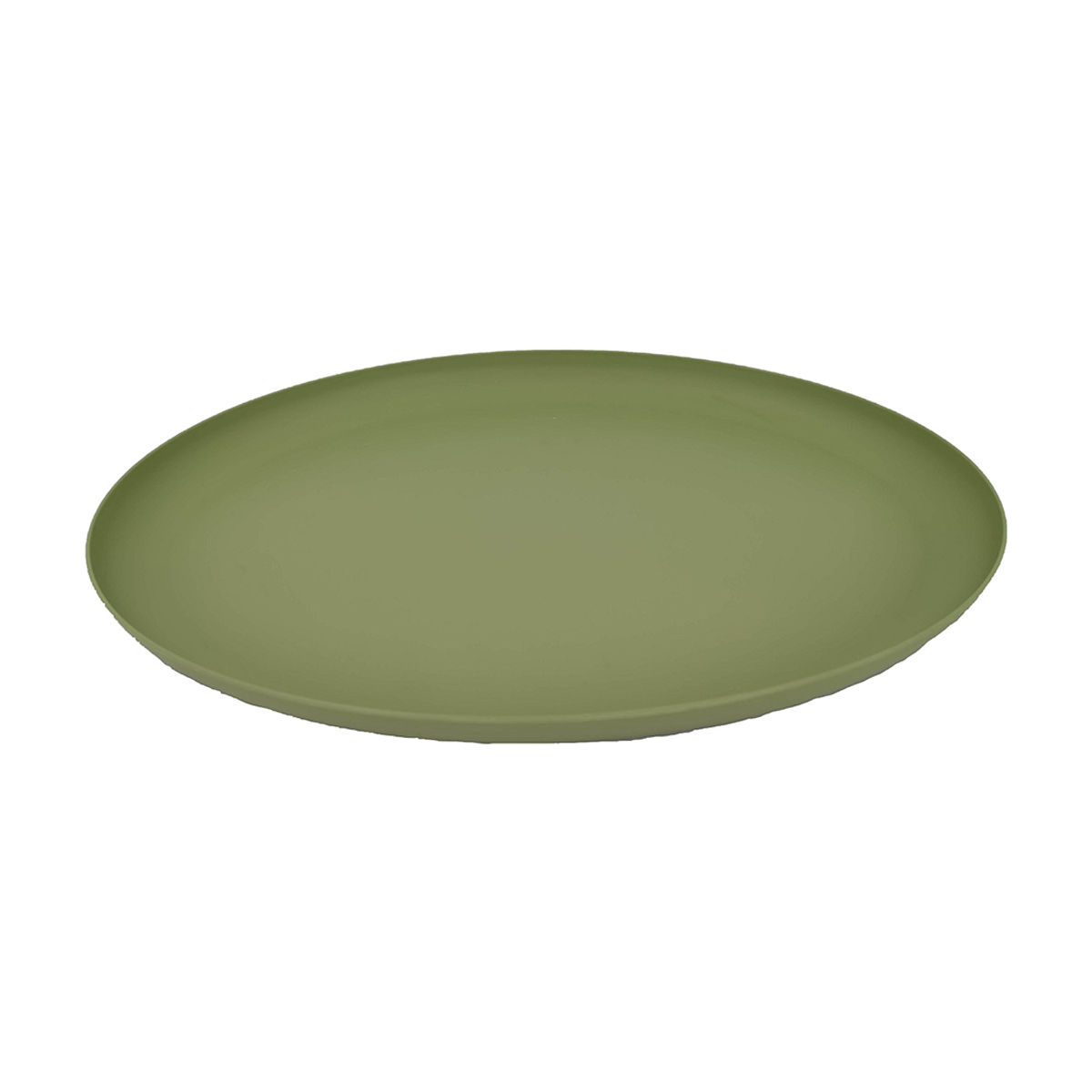 Avocado Matte Plastic Oval Serving Plate