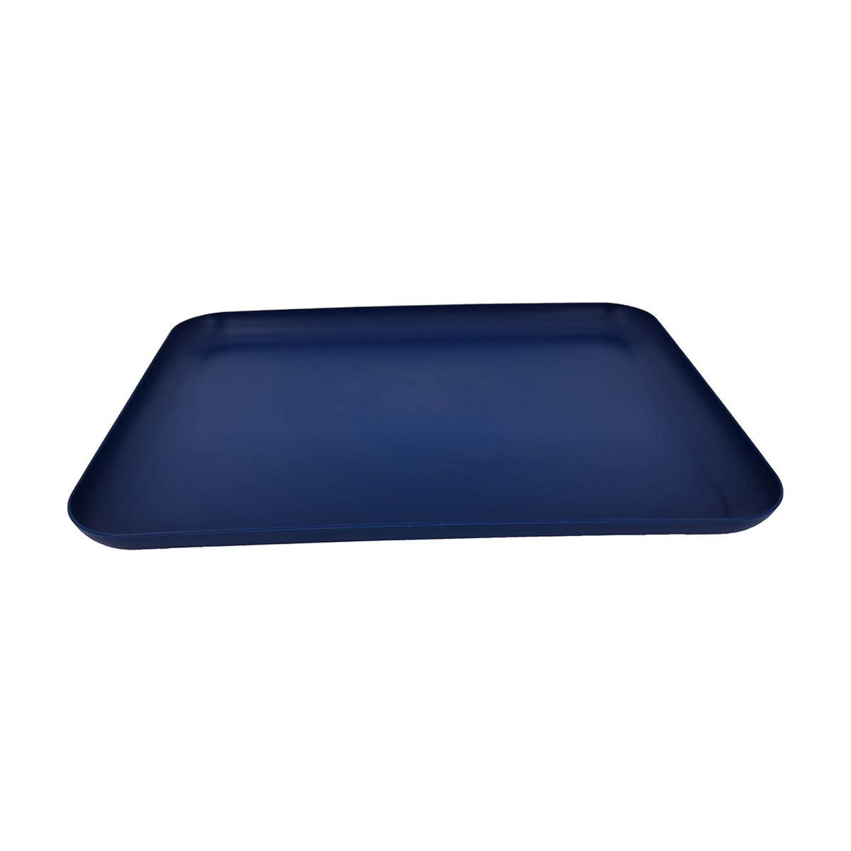 Navy Matte Plastic Rectangular Platter