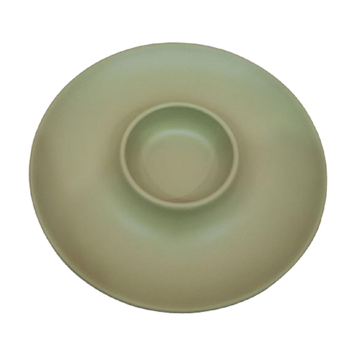 Avocado Matte Melamine Chip & Dip Platter