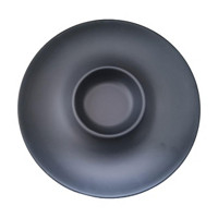 Dark Gray Matte Melamine Chip & Dip Platter