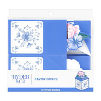 Ryder & Co Summer Favor Boxes, Blue Paisley