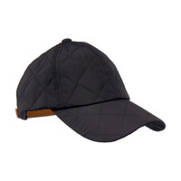 Quilted Baseball Cap, Black