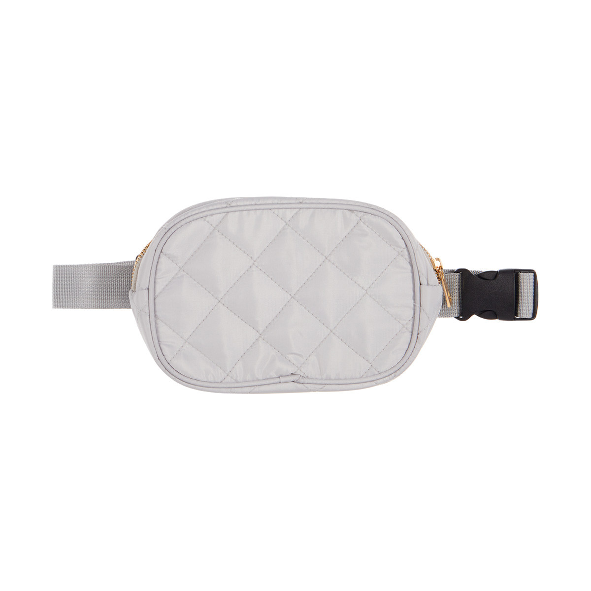 Quilted Fanny Pack, Gray