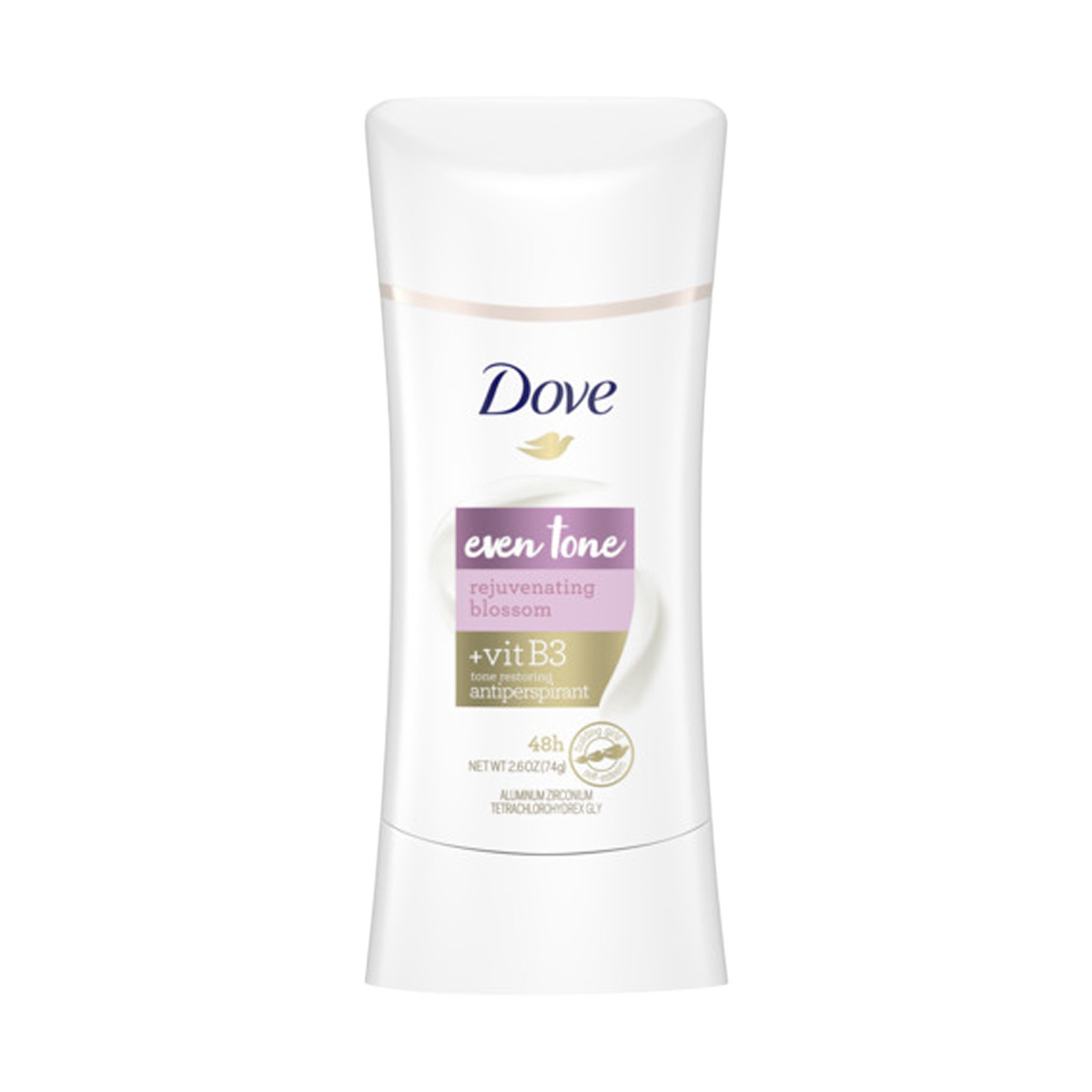 Dove Even Tone Antiperspirant Deodorant Stick, Rejuvenating Blossom, 2.6 oz