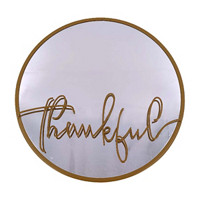 'Thankful' Round Mirror