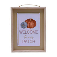 'Welcome To Our Patch' Wooden Word Sign Wall Décor