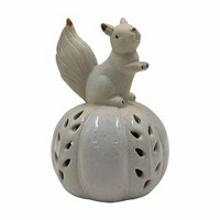 Ceramic LED Squirrel Décor