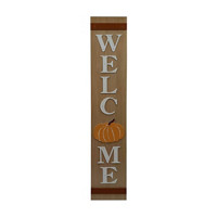 Decorative Wooden LED 'Welcome' Porch Leaner, 57 Inches