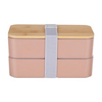 Plastic &#x27;Back To School&#x27; Bento Box with Wooden