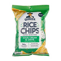 Quaker Rice Chips, Sour Cream & Chive, 2.5