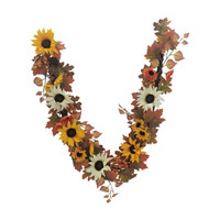 Artificial Sunflower Garland, Orange