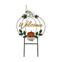 'Welcome' LED Metal Yard Sign