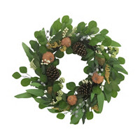 Artificial Eucalyptus & Pumpkin Wreath