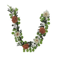 Artificial White Floral Eucalyptus Garland