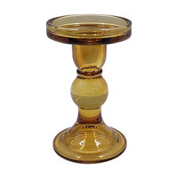 Decorative Glass Candle Holder, Champaign