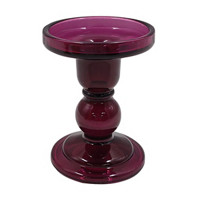 Decorative Glass Candle Holder, Purple