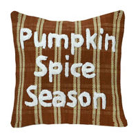 'Pumpkin Spice Season' Tufted Decorative Pillow, 18 in x 18 in