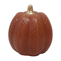 Ceramic Ribbed Pumpkin Décor