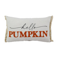 'Hello Pumpkin' Rectangular Pillow, 12 in x 20