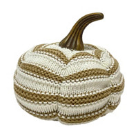 Striped Knit Pumpkin Decor