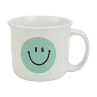 Smiley Face Mug, Blue, 16 oz