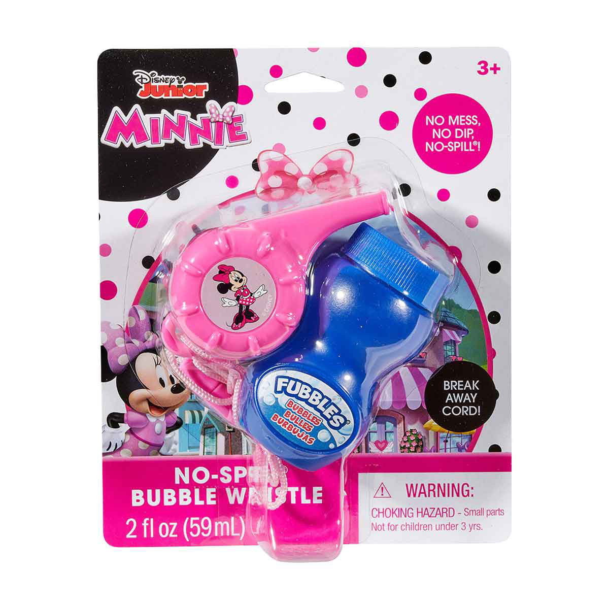 Disney Junior Minnie Mouse Bubble Machine Bubble Blower with 2 oz Bubbles