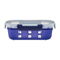 Food Storage Container with Snap-on Lid, Silicone, 35.5 oz
