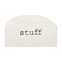 'Stuff' 2 Pocket Desk Organizer, White, 11 in