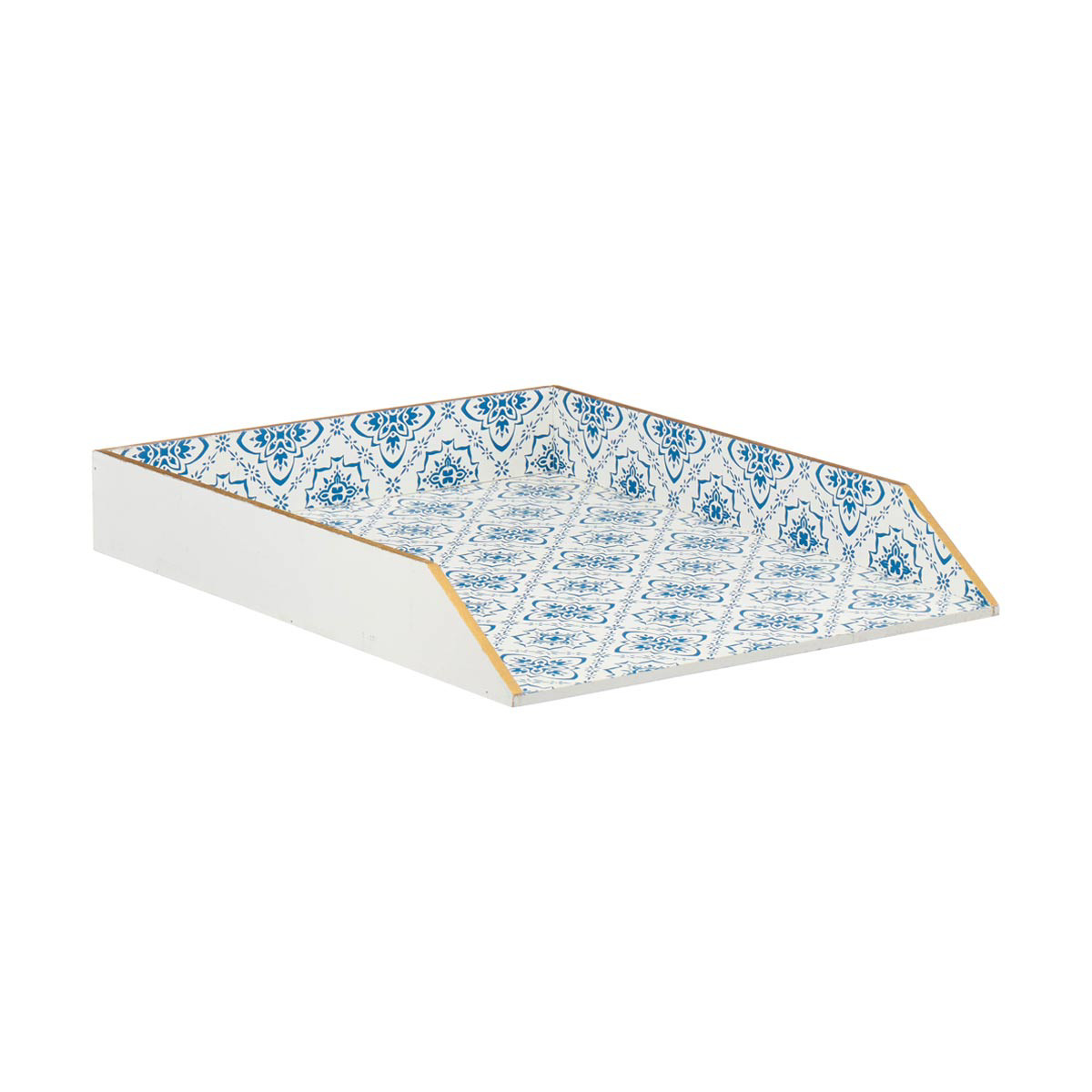 Paper Tray, Blue & White