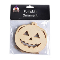 Happy Halloween DIY Wooden Pumpkin Ornament, 5 Count