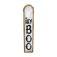 'Hey Boo' Halloween Porch Leaner with Easel Stand, 48 Incinhes