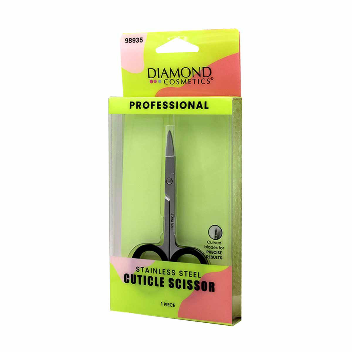Diamond Cosmetics Cuticle Scissor, Stainless Steel