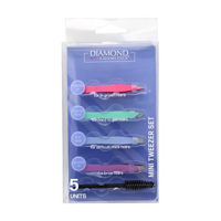 Diamond Cosmetics Mini Tweezer Kit, 5 pc