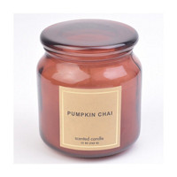 Pumpkin Chai Scented Amber Jar Candle, 13 oz