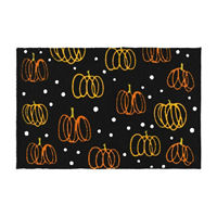 Pumpkin Printed Halloween Rug, 20 x 30 Inches