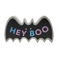 Halloween &#x27; Hey Boo&#x27; Printed Bat Shape Décor