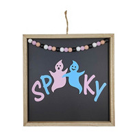 Spooky' Beaded Hanging Wooden Board Wall Décor