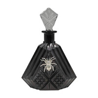 Halloween Etch Glass Bottle Décor with Spider
