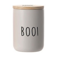 Halloween 'Boo' Cinnamon Scented Ceramic Candle Jar, 8 oz.