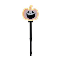 Halloween LED Pumpkin Neon Lawn Stake with Timer, 25 Inches
