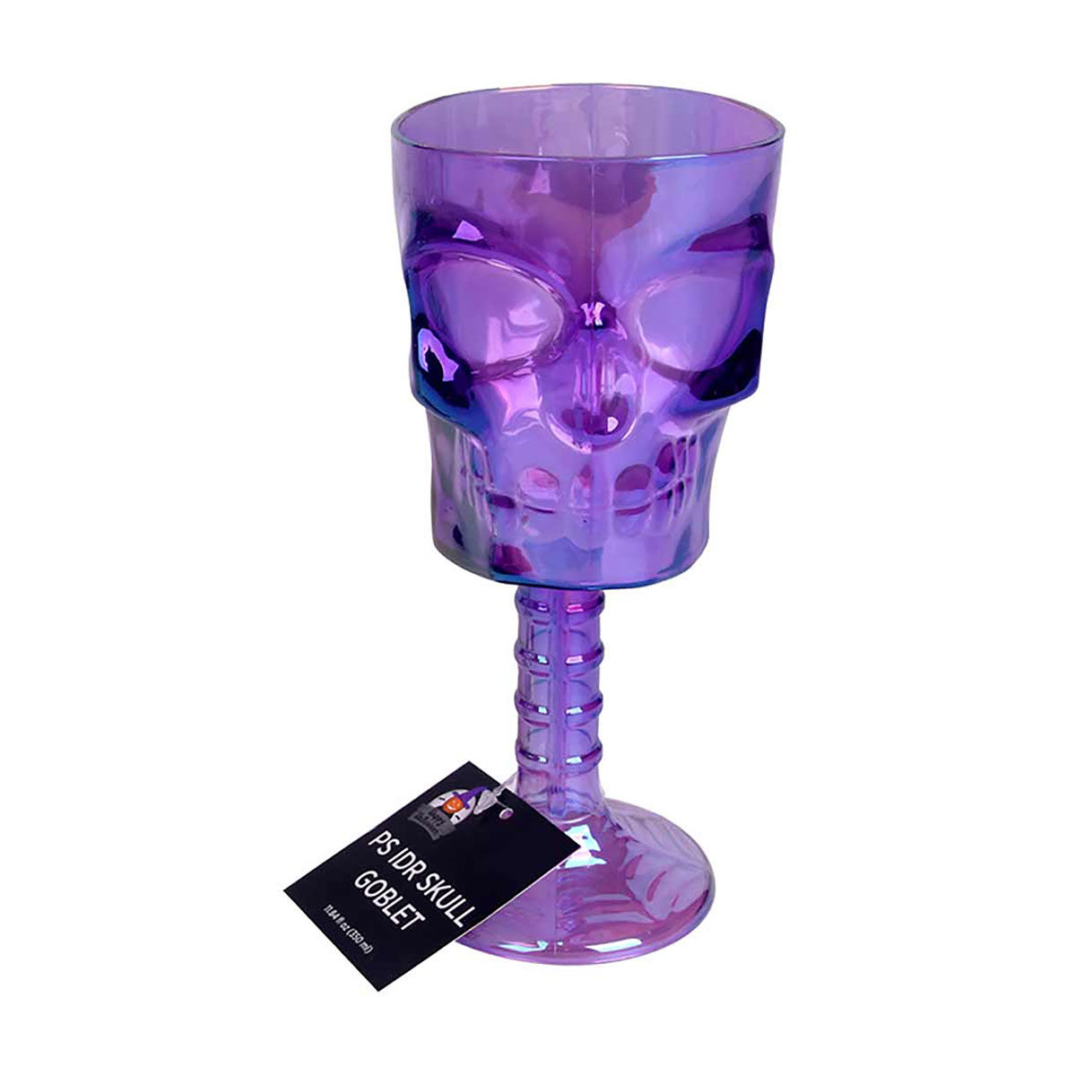Happy Halloween Iridescent Skull Goblet, 11.84 fl. oz