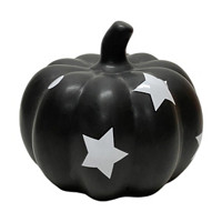 Halloween Ceramic Pumpkin Décor, Black