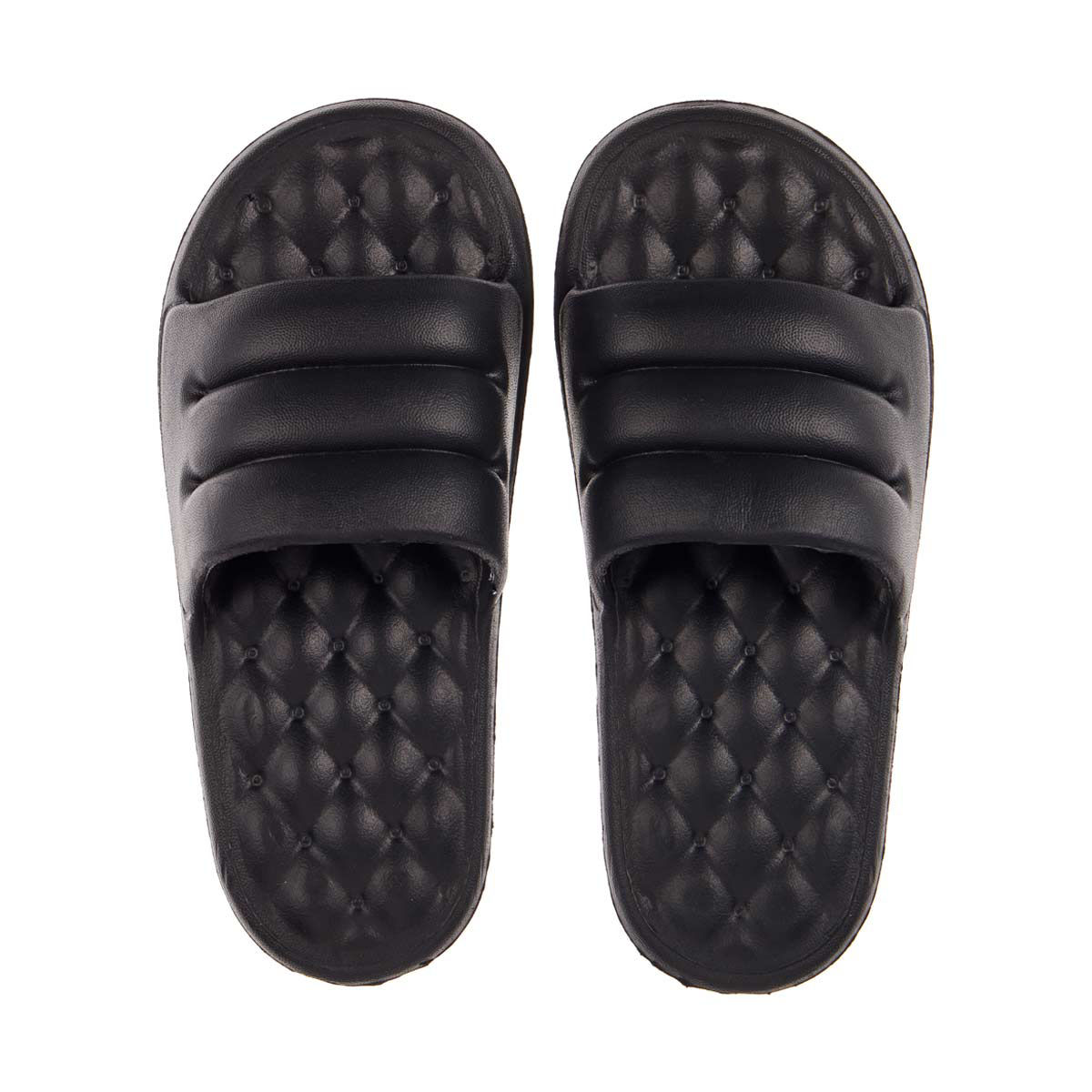 quilted slide sandals