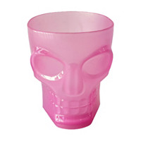 Halloween Skull Plastic Glass, Pink