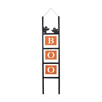 'Boo' Wooden Ladder-Shaped Halloween Porch Leaner