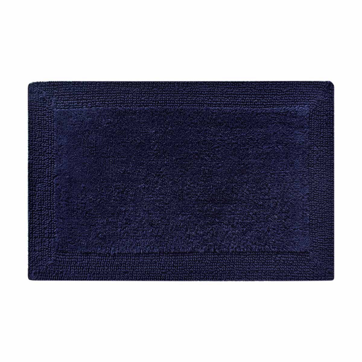 Everyday Cotton Yarn Bath Rug, Blue