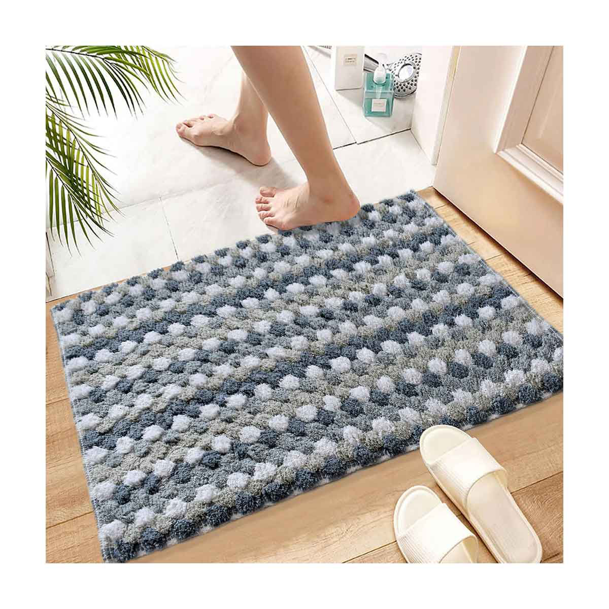 Luxury Cotton & Yarn Bath Rug