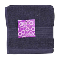 Cotton Wash Cloth, Solid Blue, 12 in x