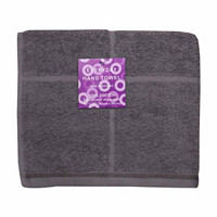 Cotton Hand Towel, Striped Gray, 16 in x