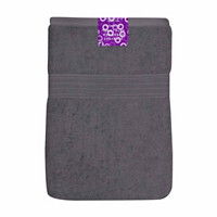 Oversized Cotton Bath Towel, Gray, 30 in x 60 in